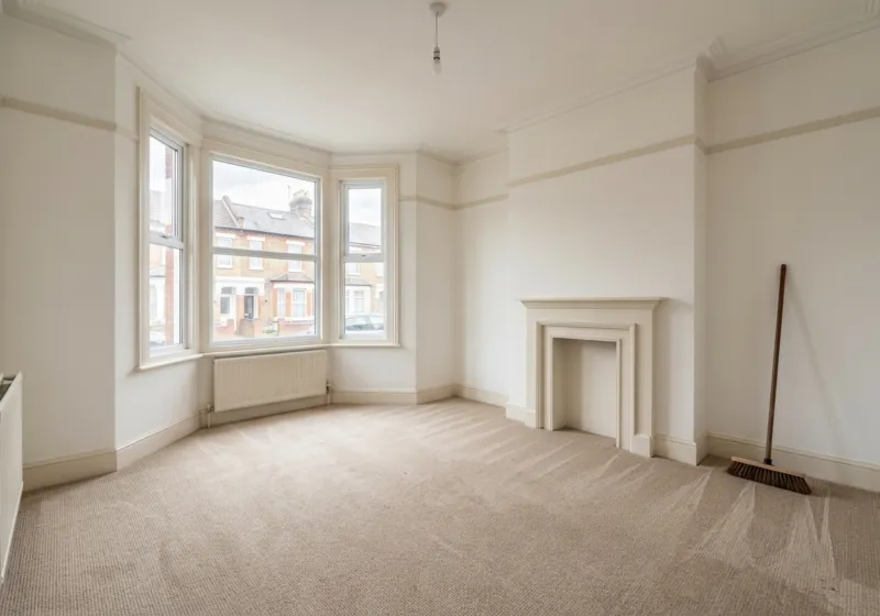 An emptied, swept front room