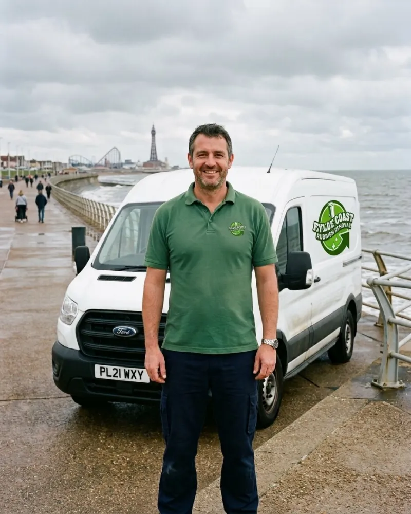 The owner beside the van on Cleveleys promenade
